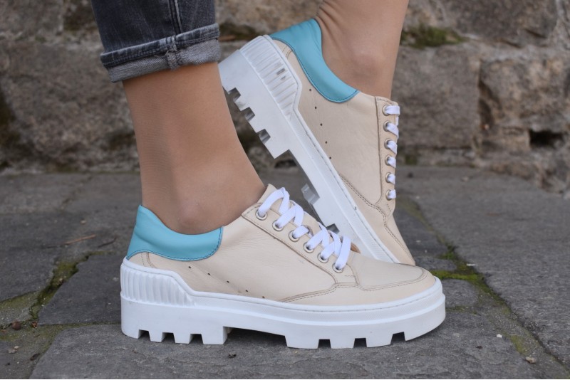 ZERON / BEIGE & BLUE